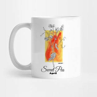 April Birth flower - Sweet Pea Mug